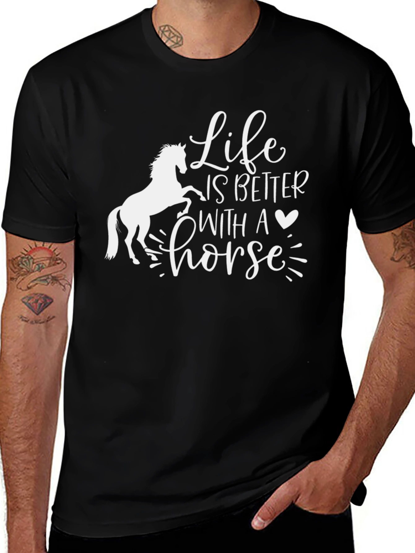 Variant 17 of Life is Better with a Horse Graphic Tee