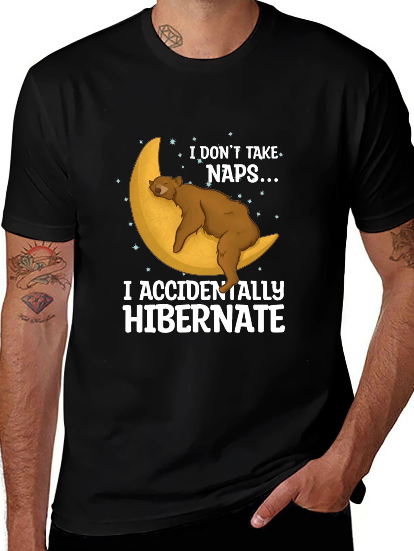 Variant 11 of Funny Bear Hibernation Graphic Tee