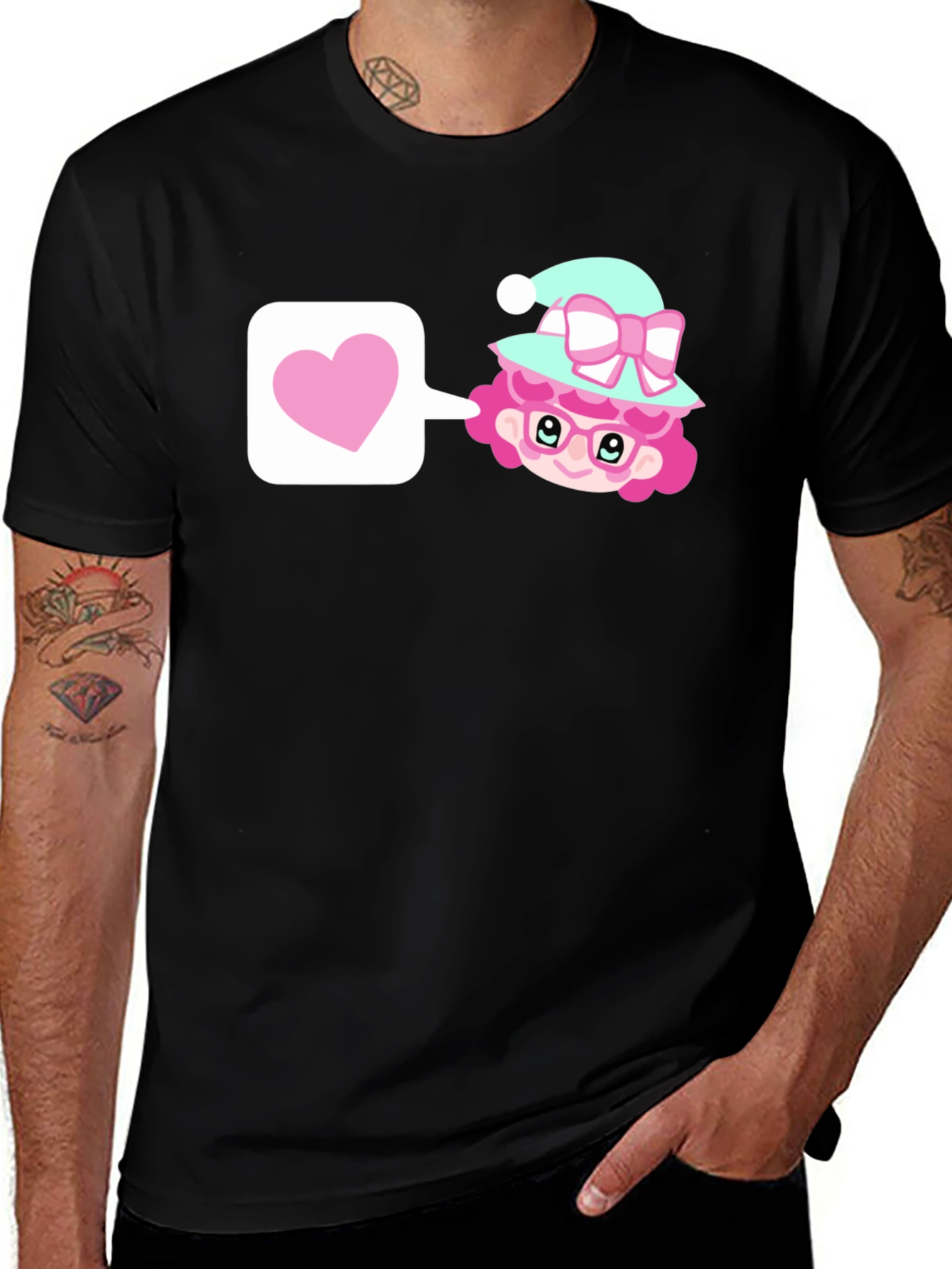Cute Cartoon Character Love T-Shirt