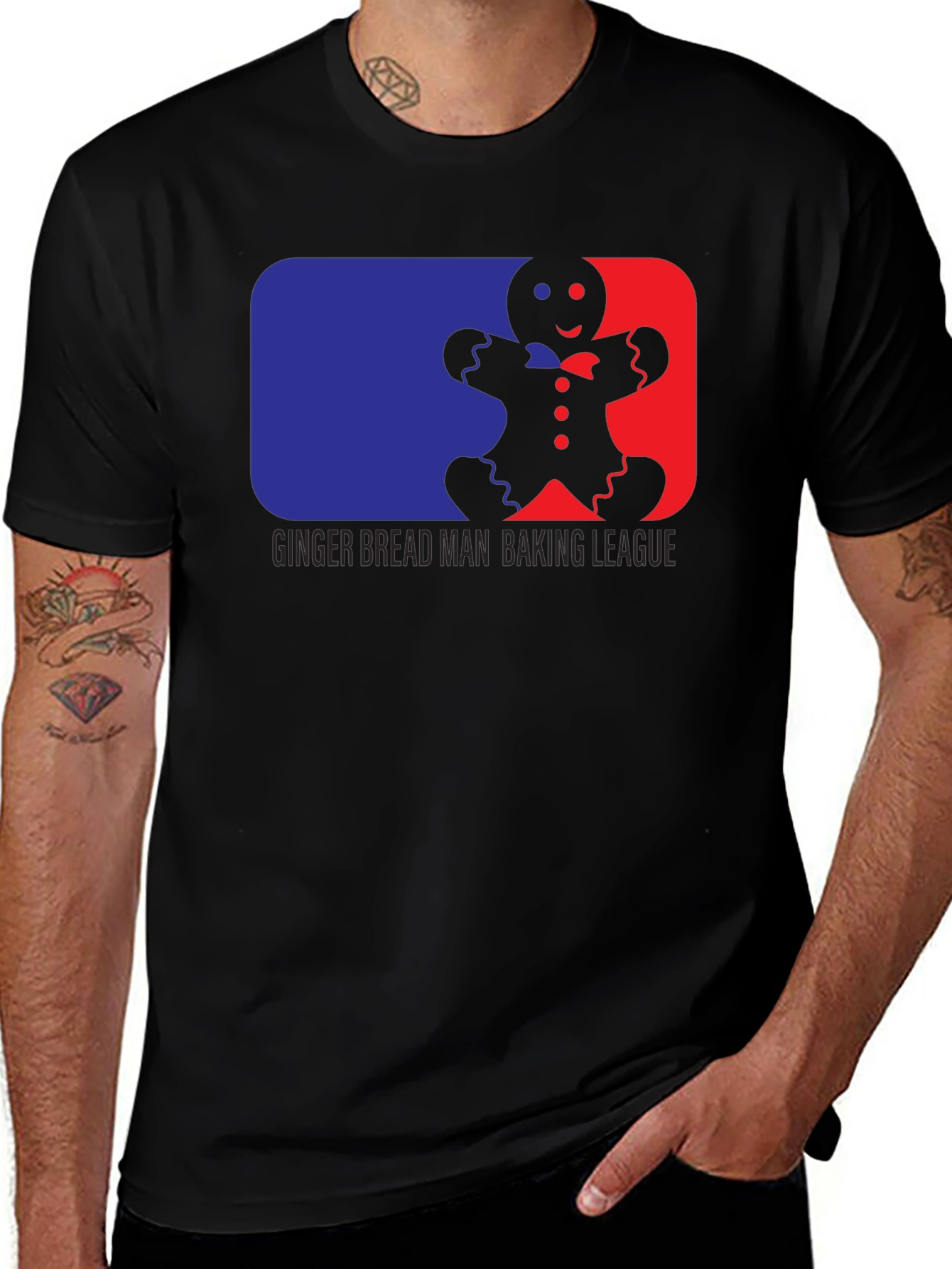 Variant 24 of Gingerbread Man Baking League T-Shirt