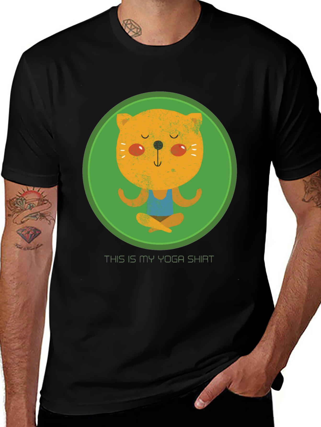 Variant 5 of Yoga Cat T-Shirt - Meditating Kitten Tee