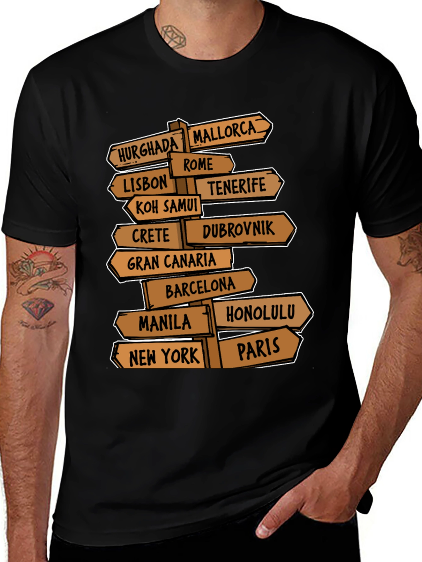 Travel Destination T-Shirt for Globetrotters