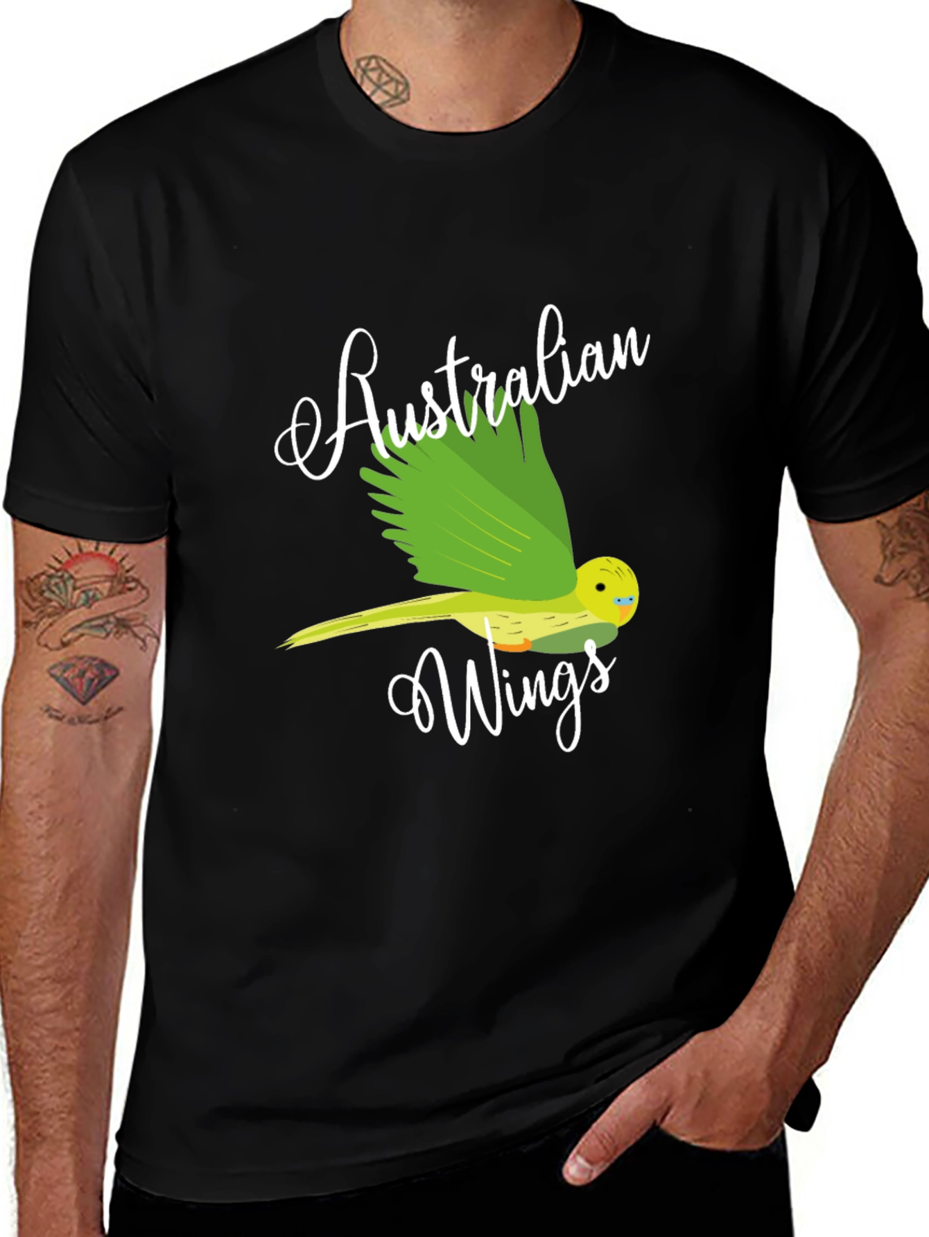 Australian Wings Graphic Tee - Black Unisex T-Shirt