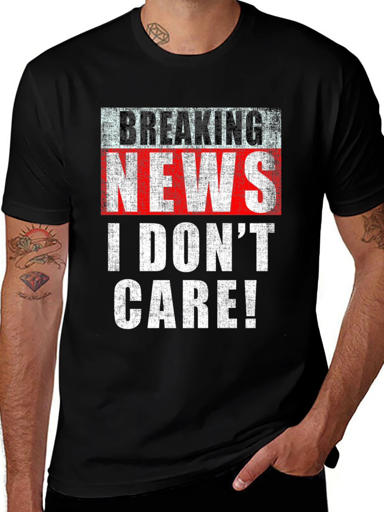 Variant 22 of Breaking News I Don't Care T-Shirt