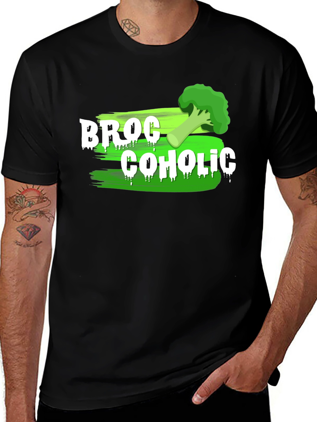 Variant 3 of Broccoholic Funny Broccoli Lover T-Shirt
