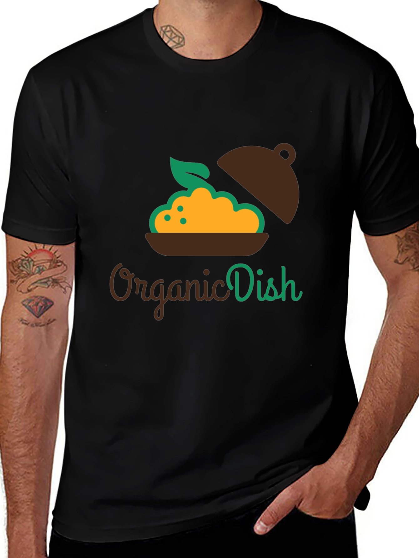 Variant 29 of Organic Dish Graphic Tee - Black