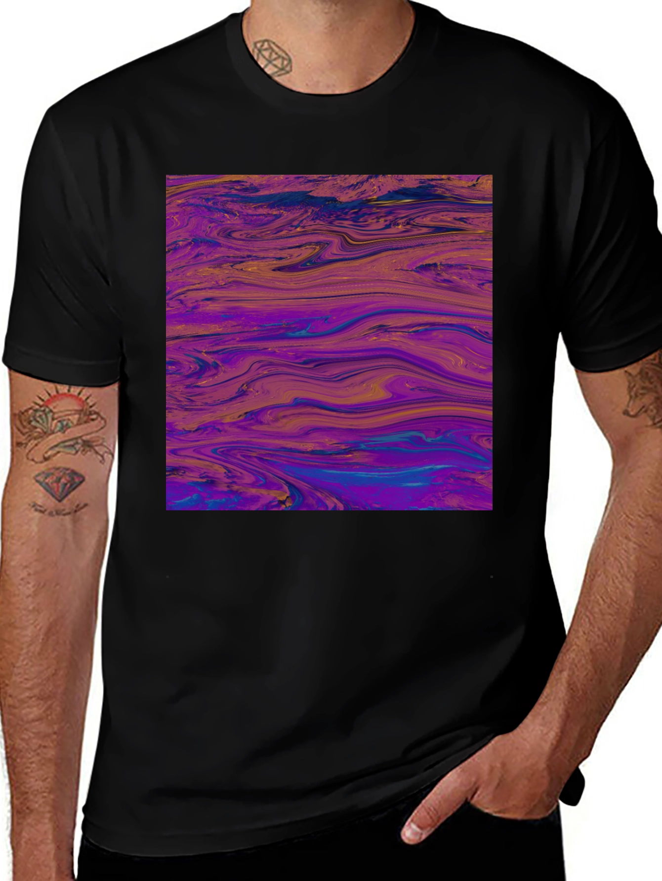 Variant 27 of Abstract Swirl Art Graphic Tee