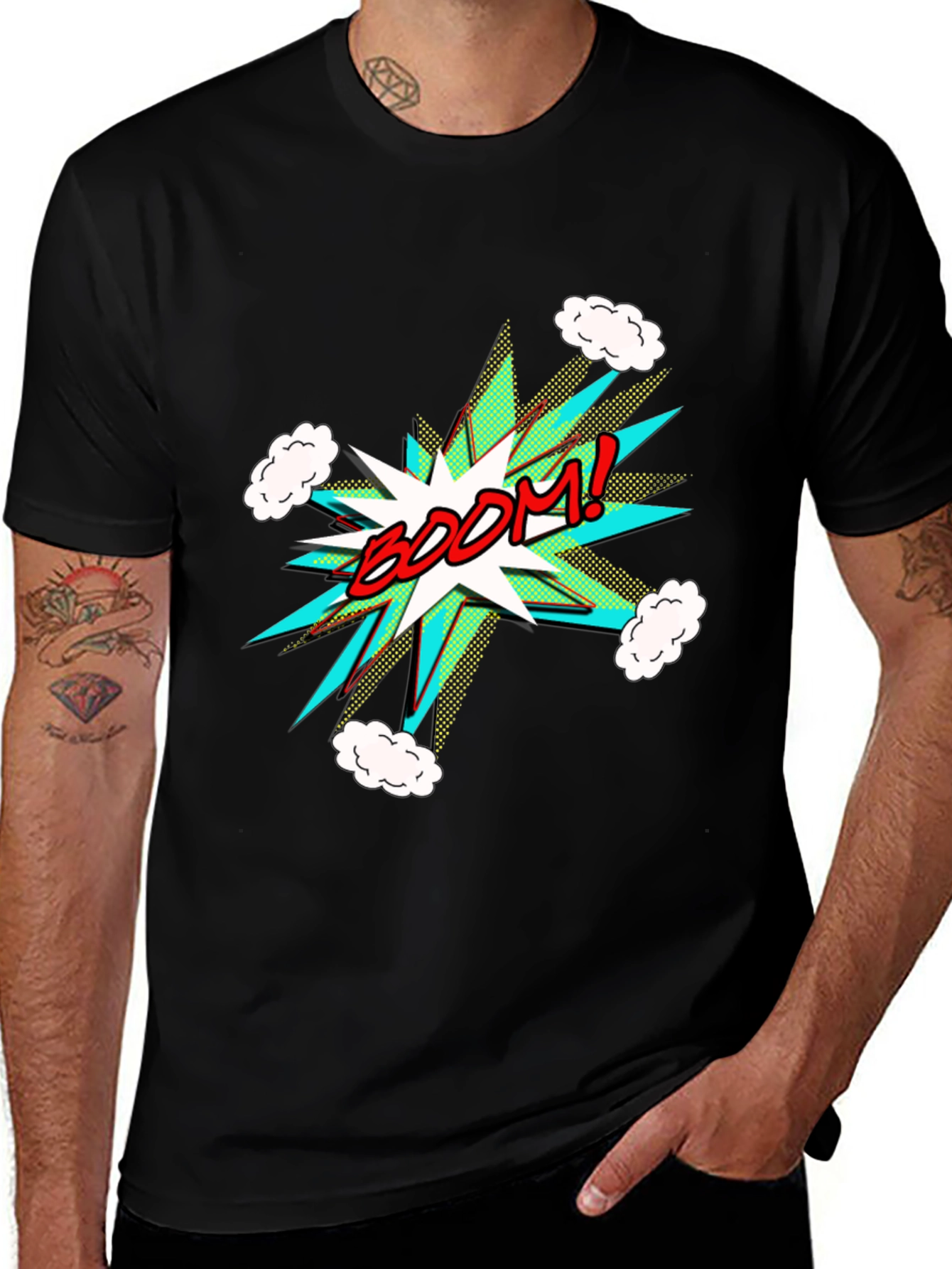 Boom! Graphic Print Black T-Shirt
