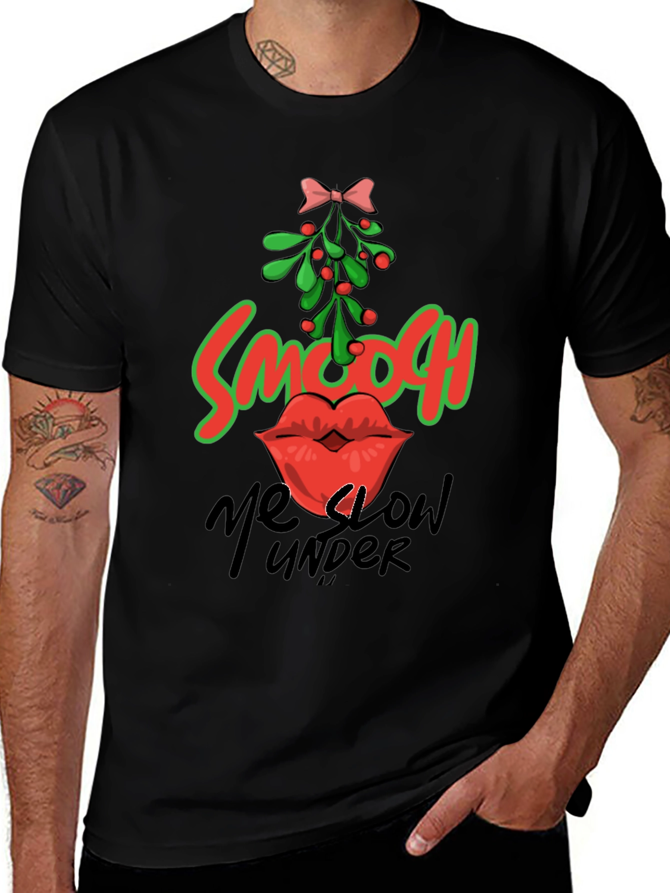Variant 29 of Smooch Mistletoe Graphic T-Shirt