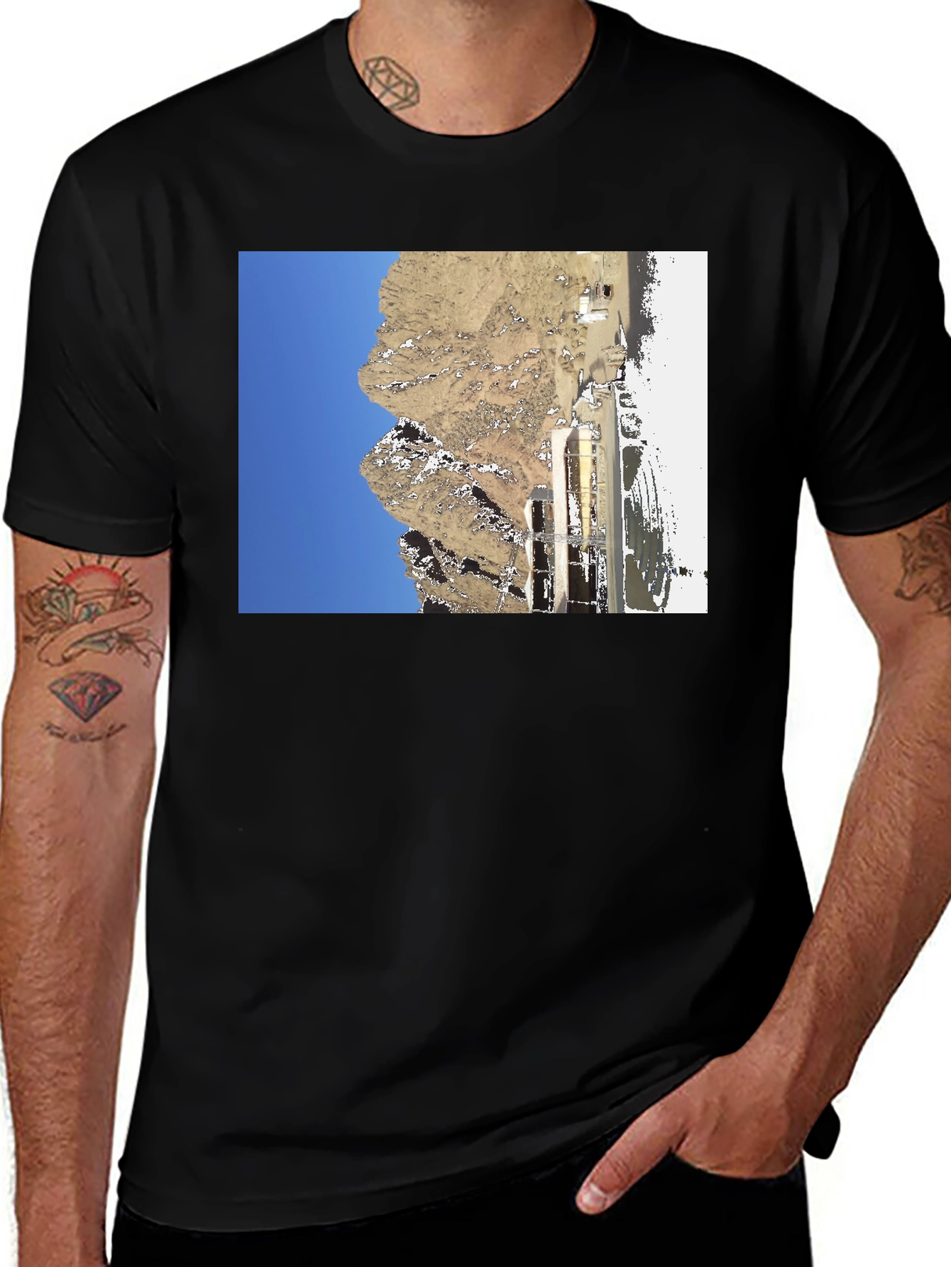 Variant 8 of Scenic Desert Road Black Tee