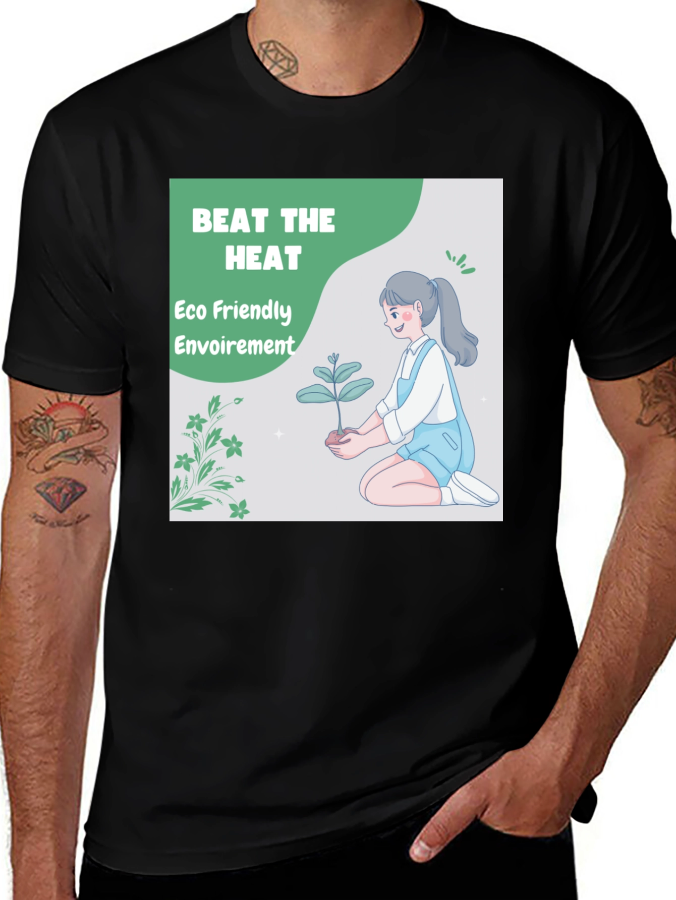 Variant 5 of Eco-Friendly Beat the Heat Graphic Tee
