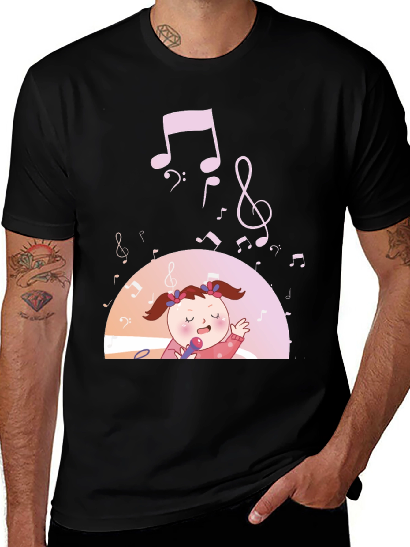 Musical Kid T-Shirt - Black Cotton Tee