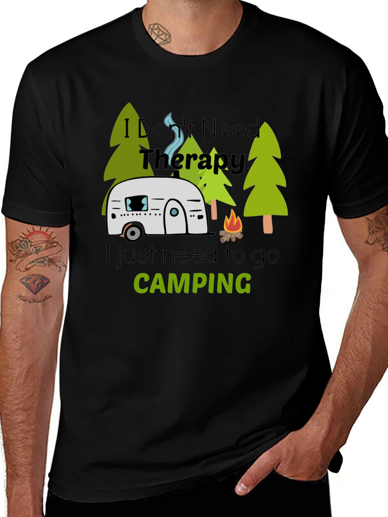 Variant 27 of Camping Therapy Graphic T-Shirt