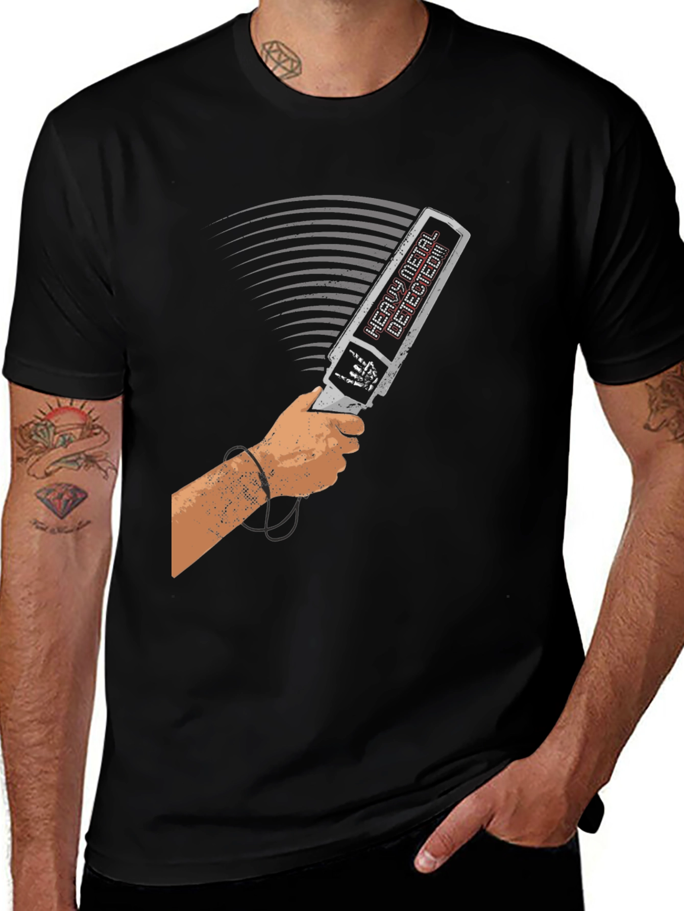 Variant 4 of Heavy Metal Detector Graphic Tee