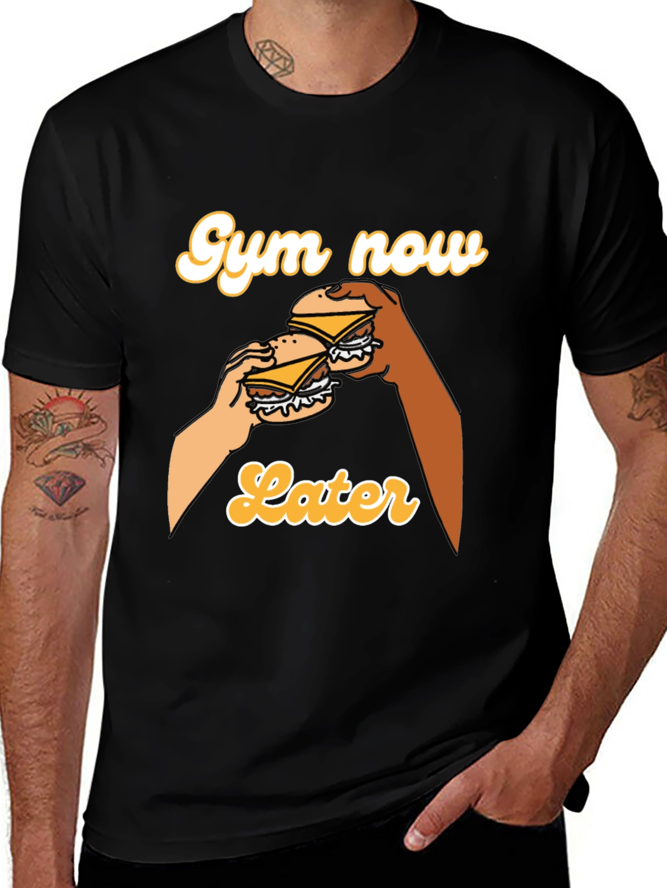 Gym Now Later Graphic Tee