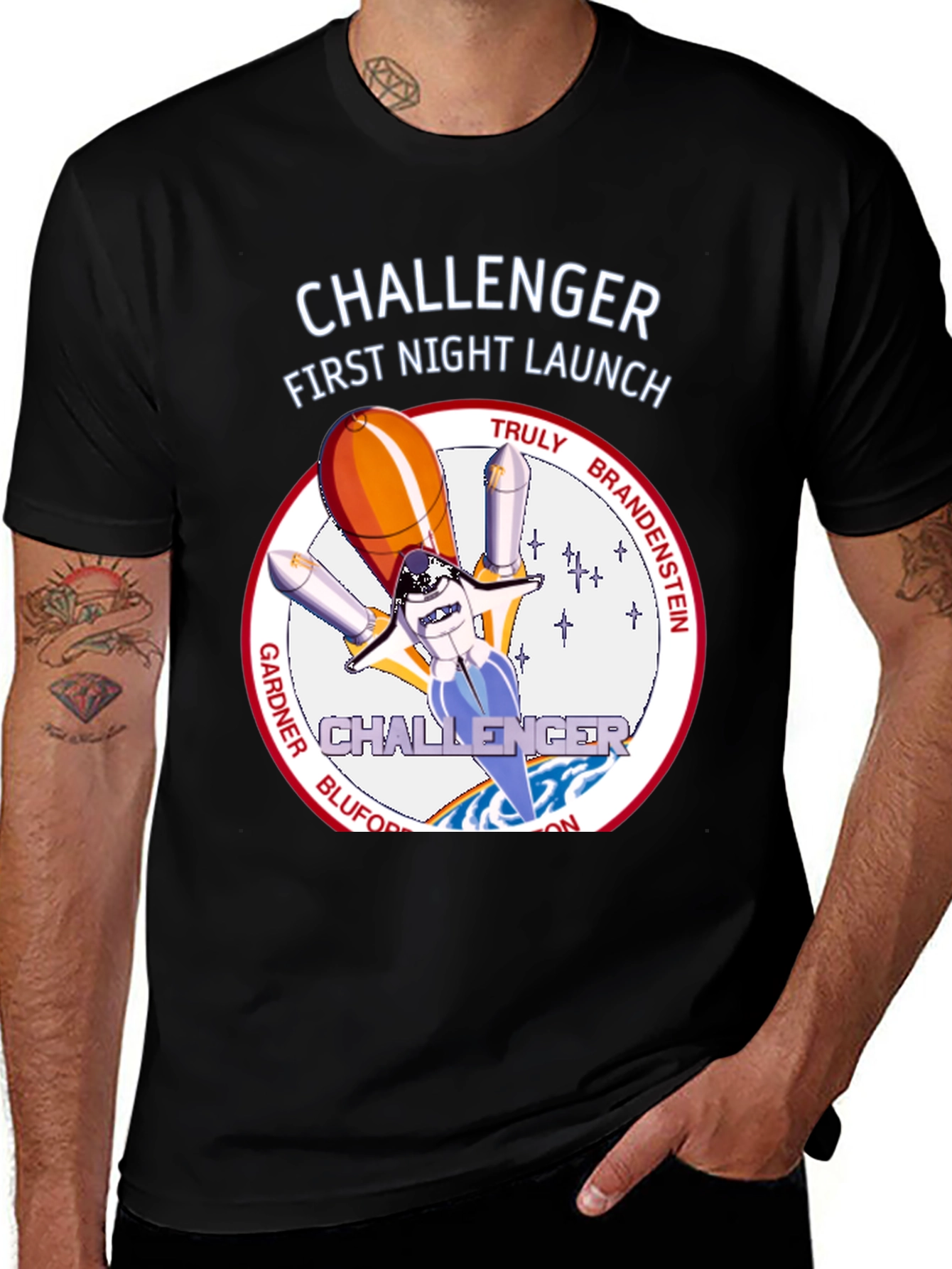 Challenger First Night Launch T-Shirt