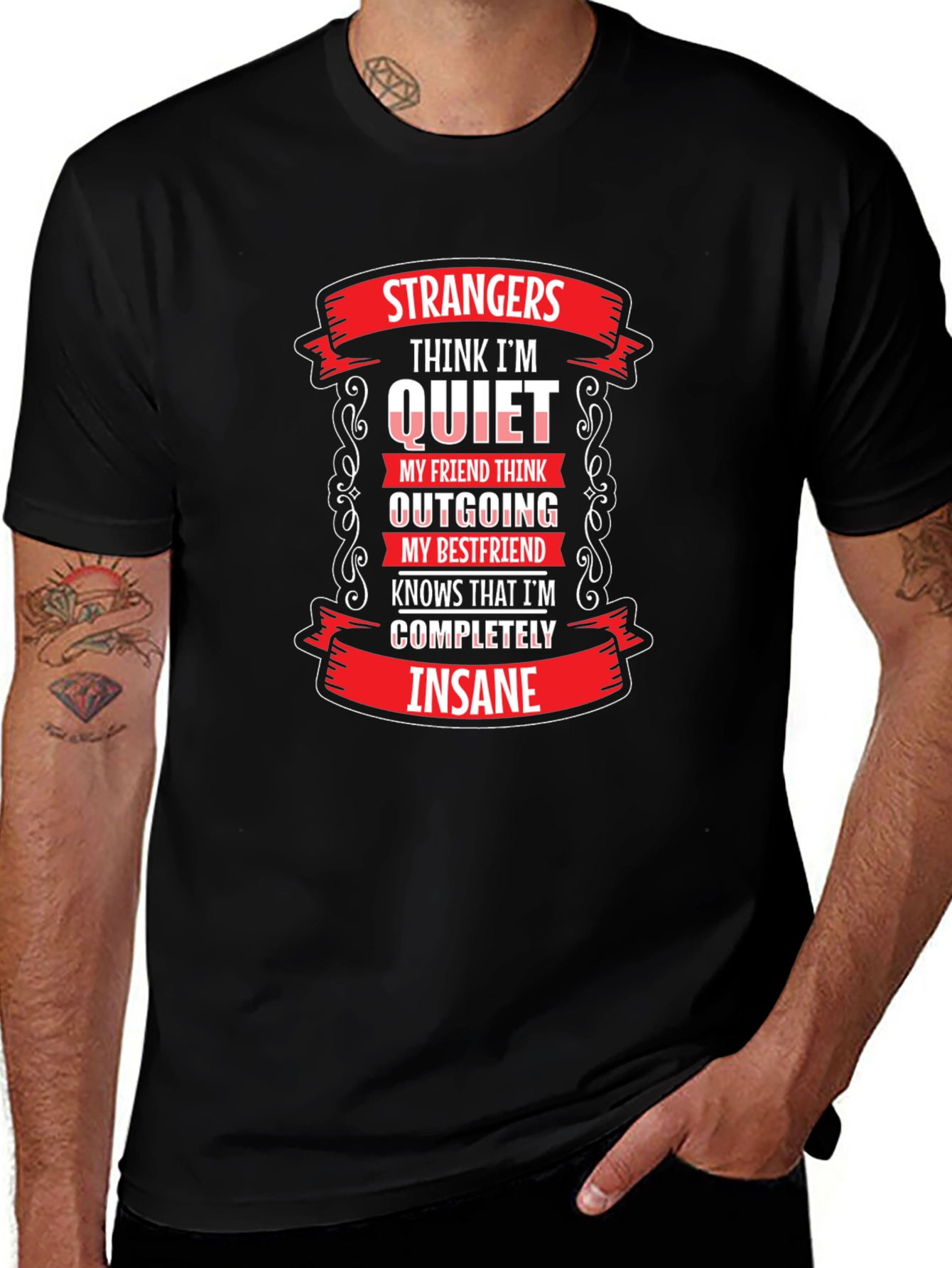 Variant 6 of Strangers Think I'm Quiet T-Shirt