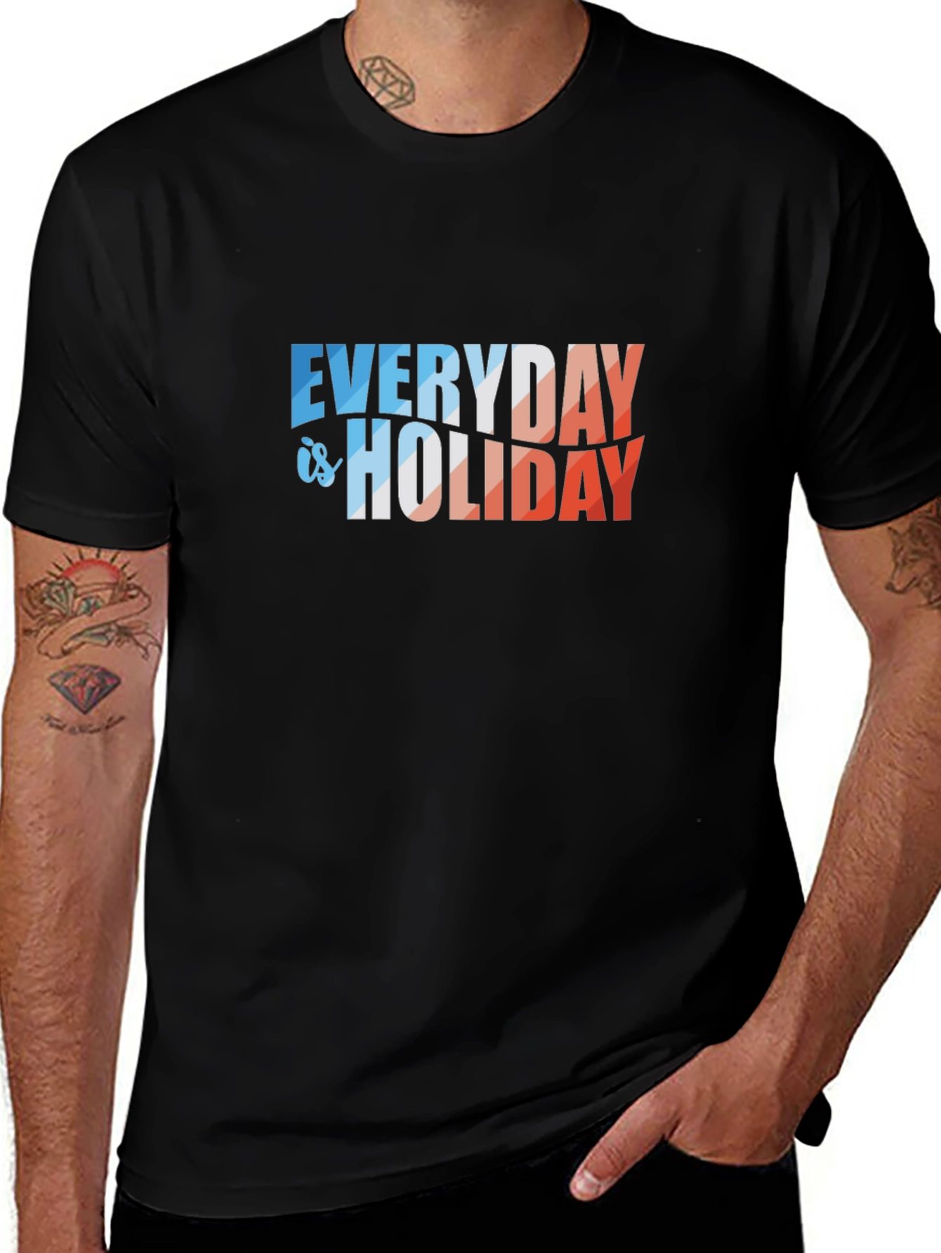 Variant 6 of Everyday is Holiday Graphic Tee -  Stylish Casual Comfort