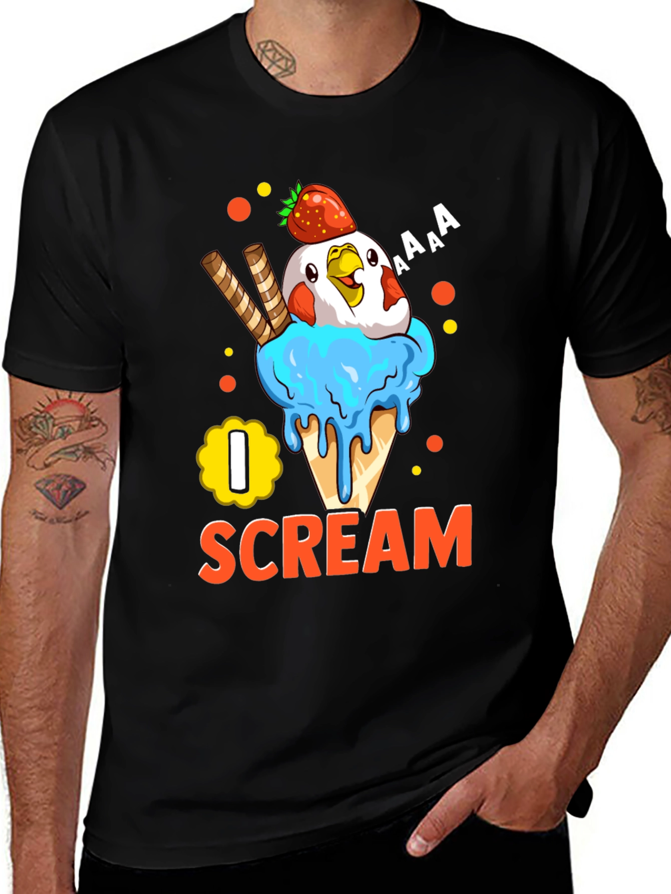 Variant 6 of I Scream Cockatiel T-Shirt