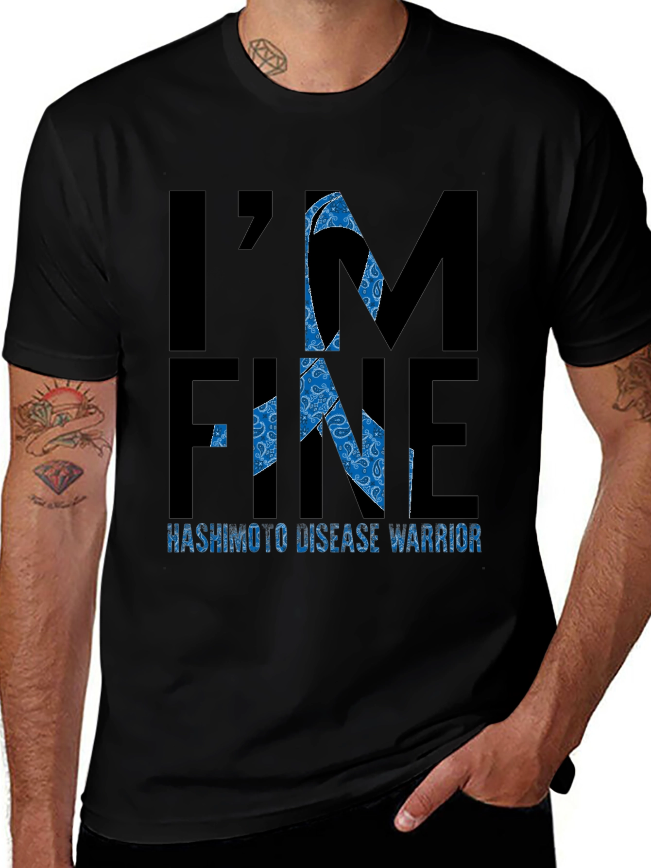Hashimoto's Disease Warrior T-Shirt - I'm Fine