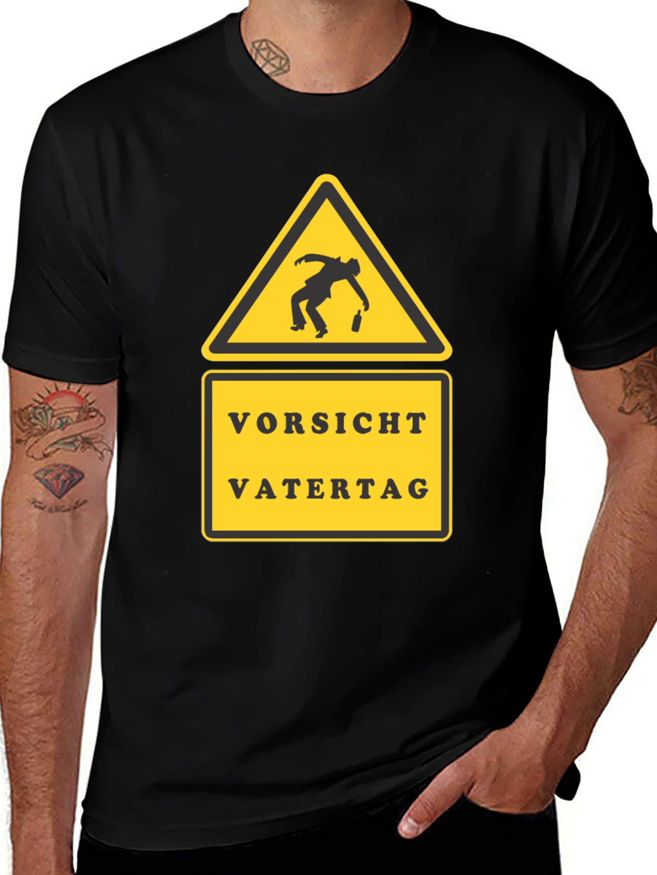 Variant 25 of Vorsicht Vatertag T-Shirt - Father's Day Caution Tee