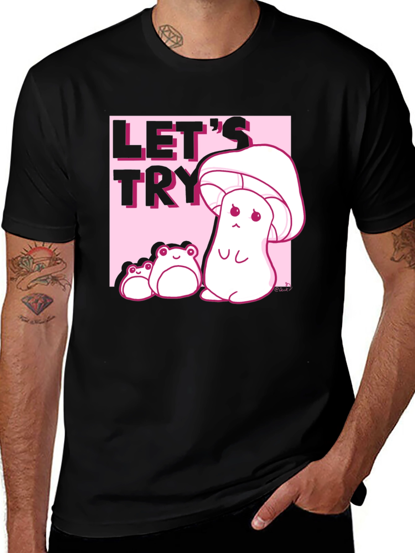 Variant 29 of Let's Try Mushroom Frog T-Shirt