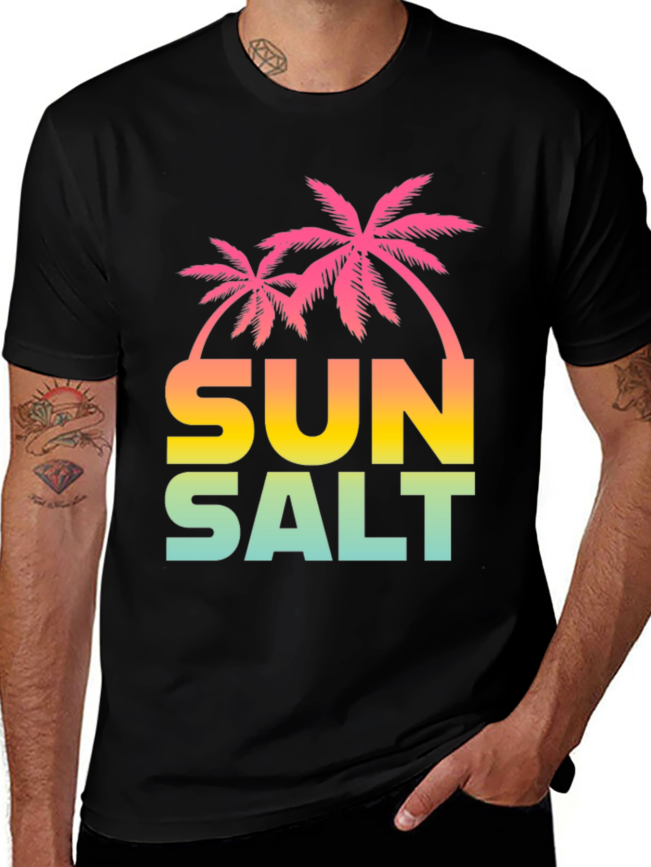 Variant 13 of Sun Salt Palm Graphic Tee - Summer Vibes