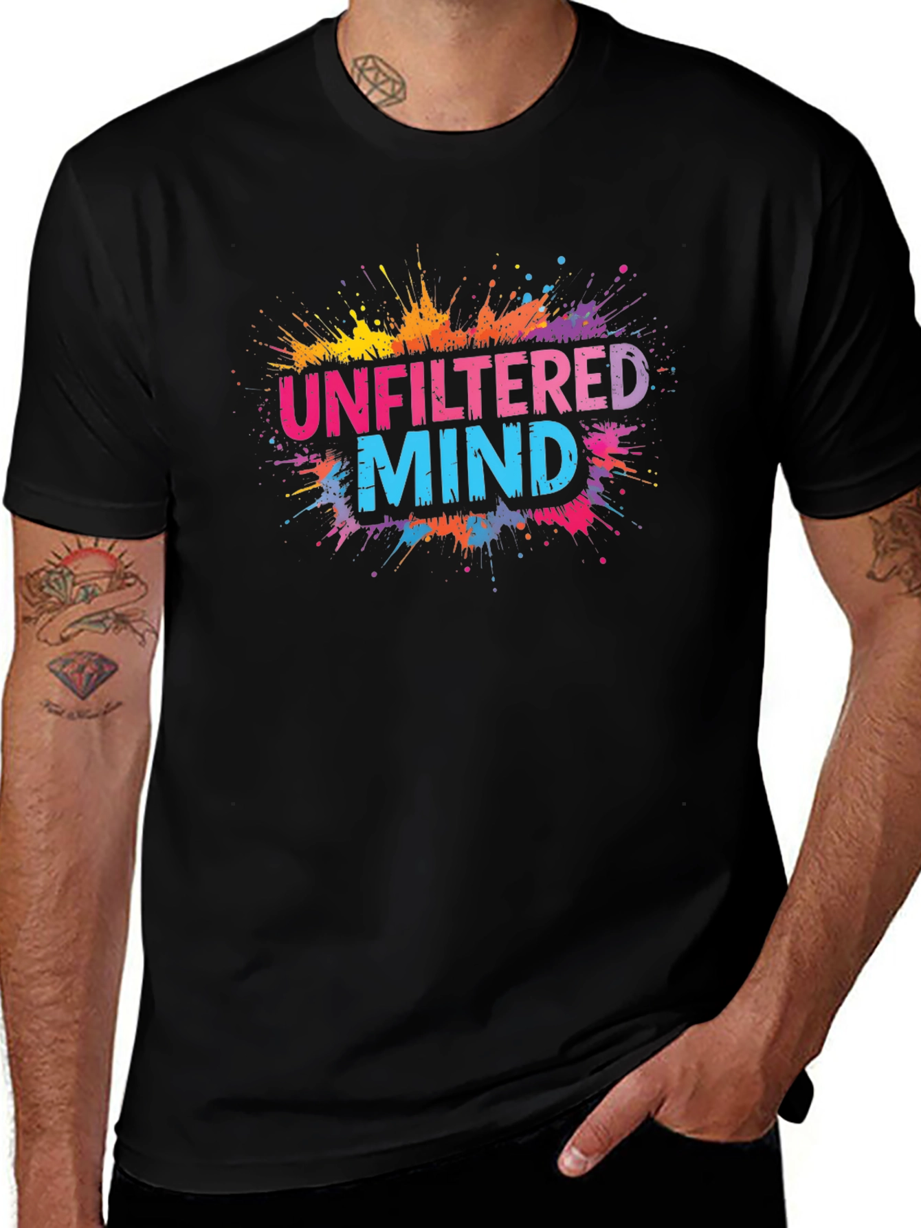 Variant 26 of Unfiltered Mind Black Graphic T-Shirt