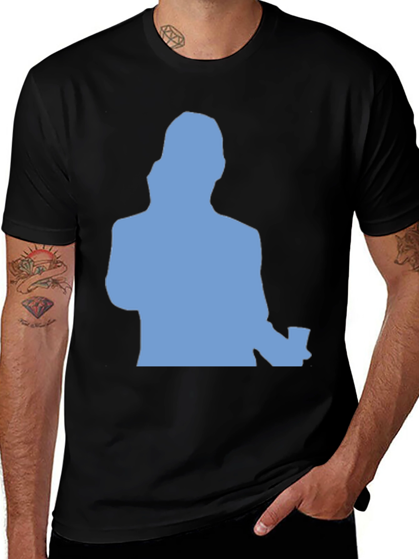 Variant 12 of Men's Silhouette Graphic T-Shirt - Black