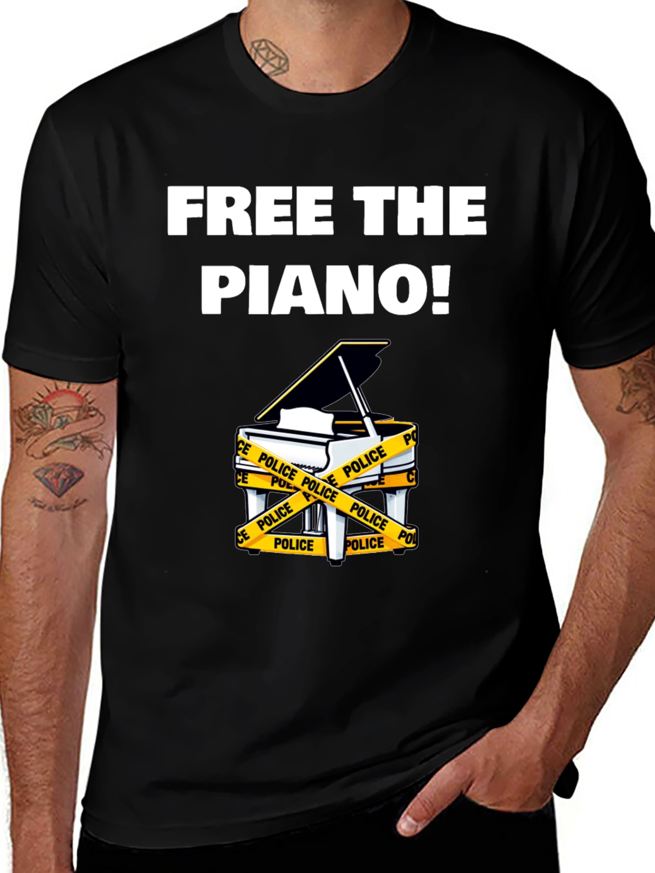 Variant 15 of Free The Piano! Graphic T-Shirt