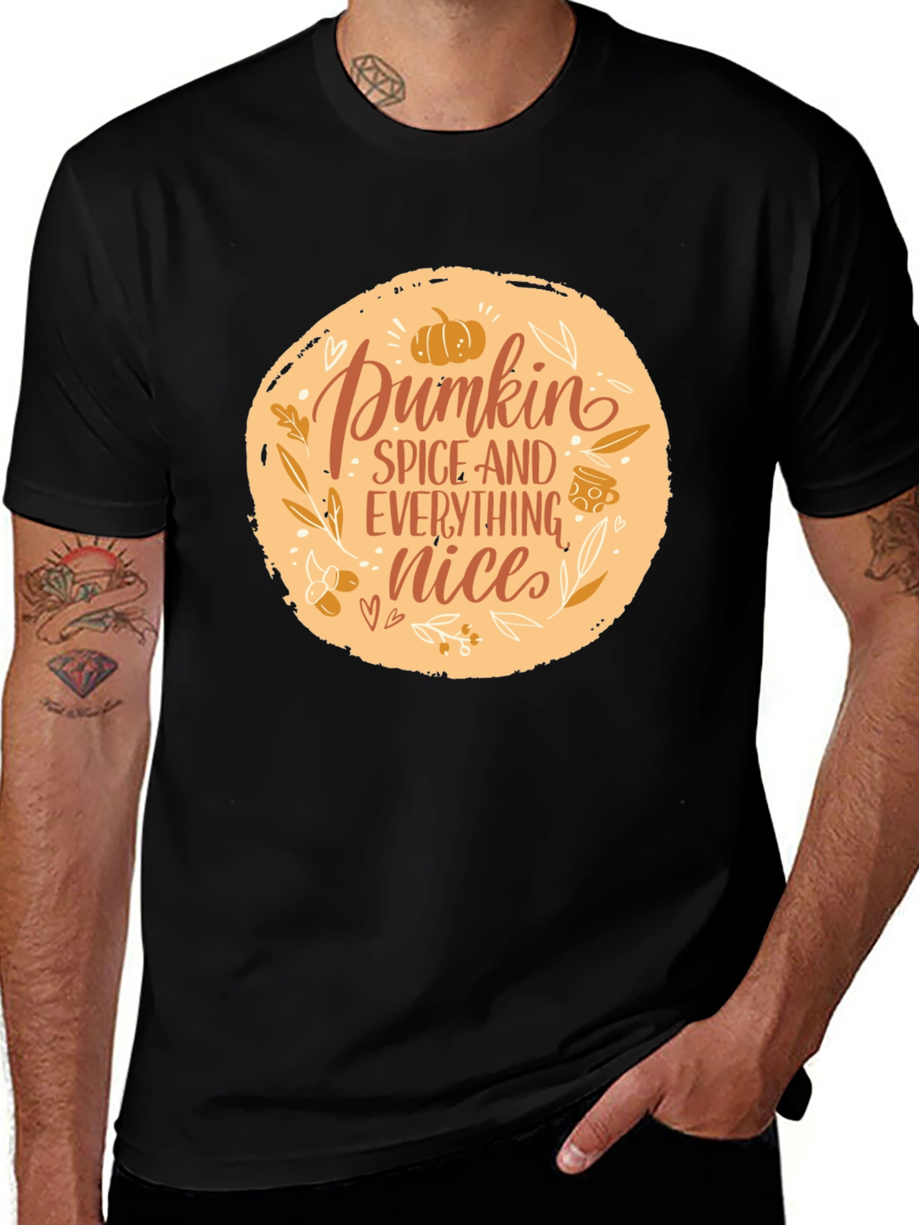Variant 8 of Pumpkin Spice & Everything Nice Black T-Shirt