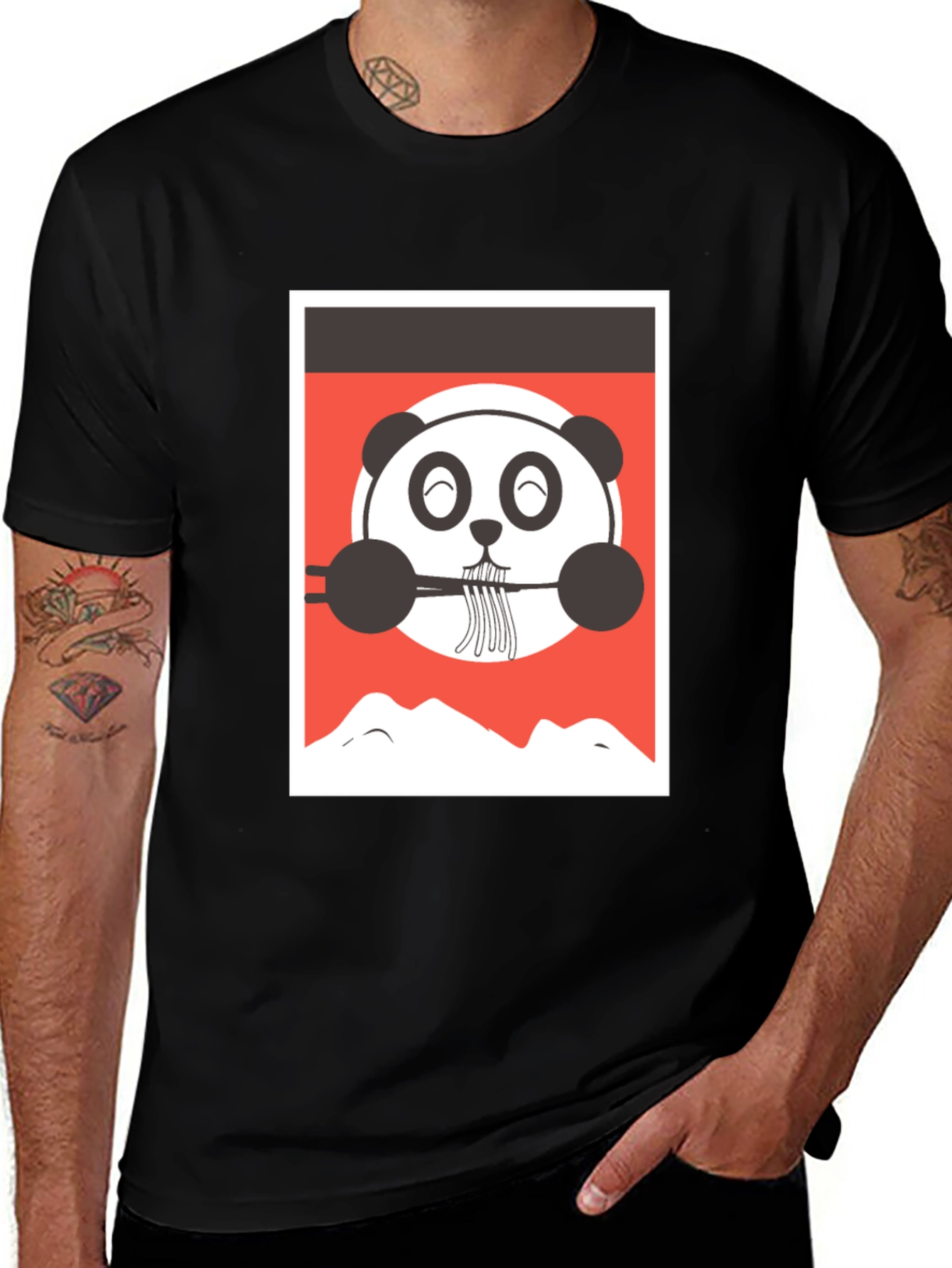 Variant 12 of Panda Ramen Graphic Tee - Unique Design