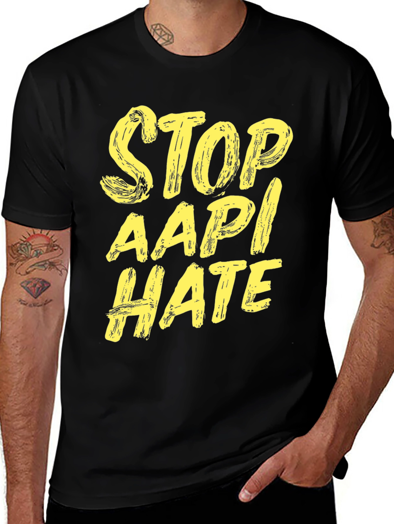 Variant 22 of Stop AAPI Hate T-Shirt - Black