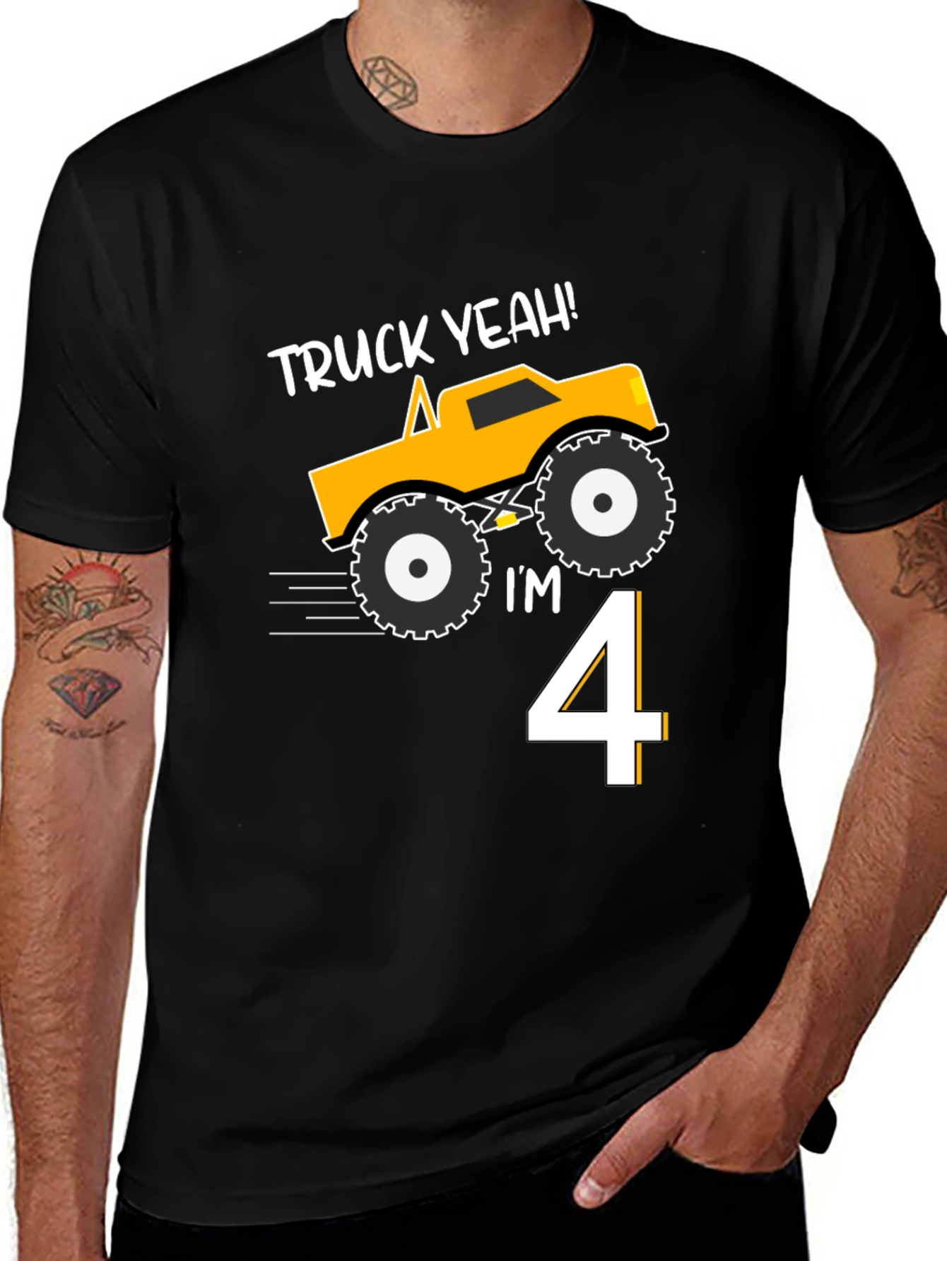 Truck Yeah! I'm 4 Birthday T-Shirt