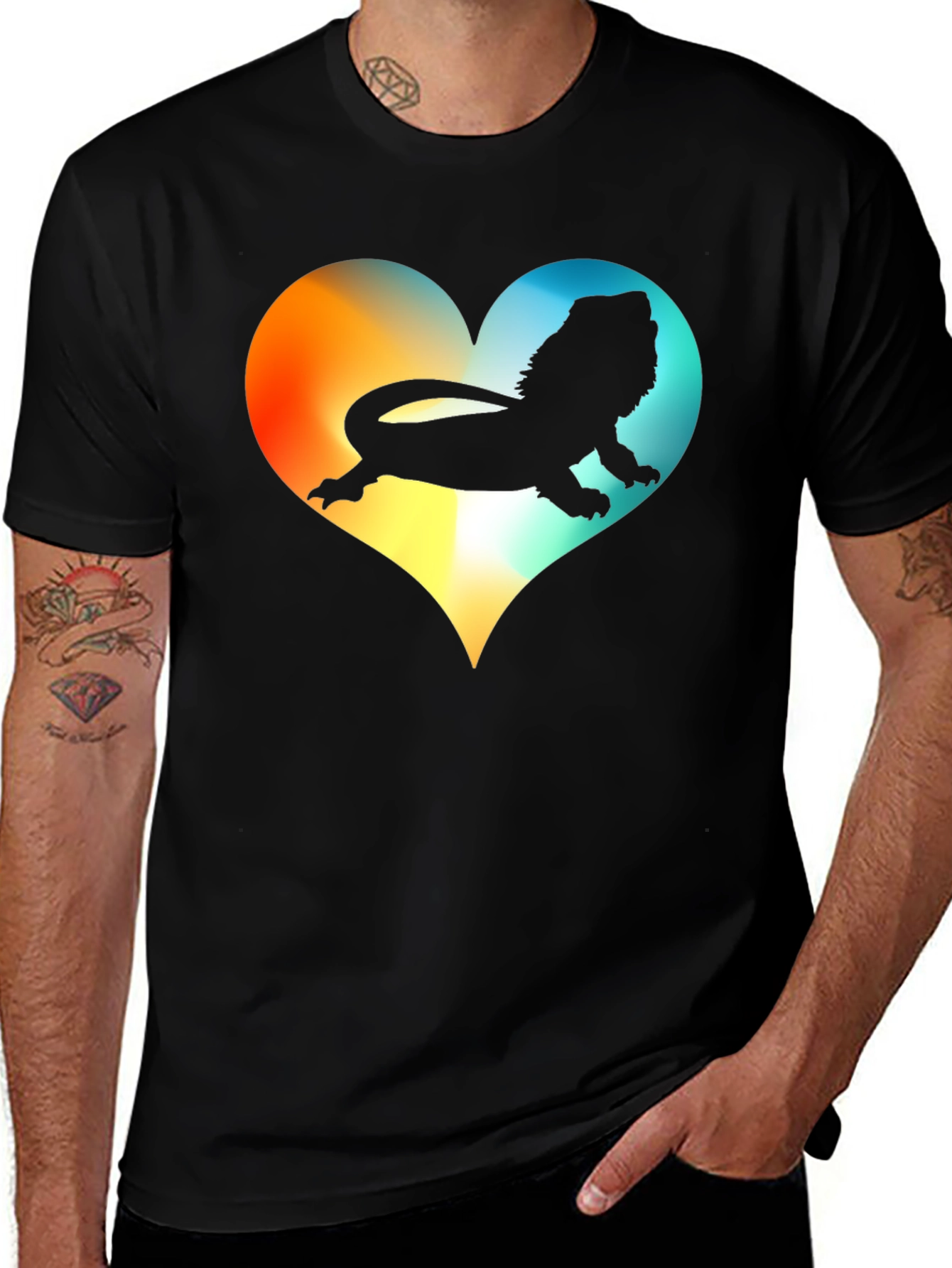 Variant 8 of Bearded Dragon Heart T-Shirt