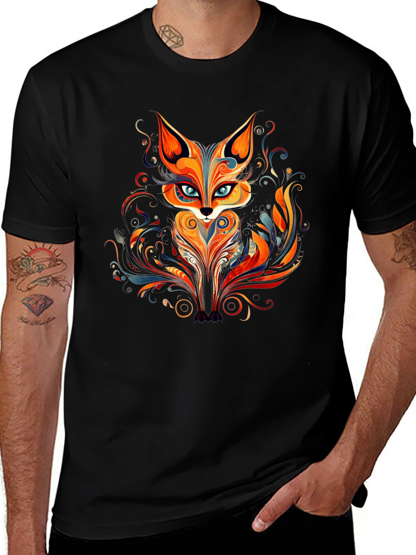 Variant 21 of Fox Art Graphic T-Shirt