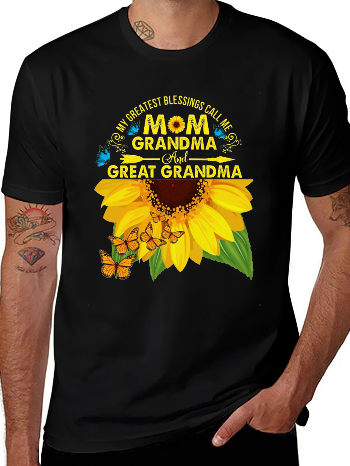 Variant 9 of Mom Grandma Great Grandma Sunflower T-Shirt
