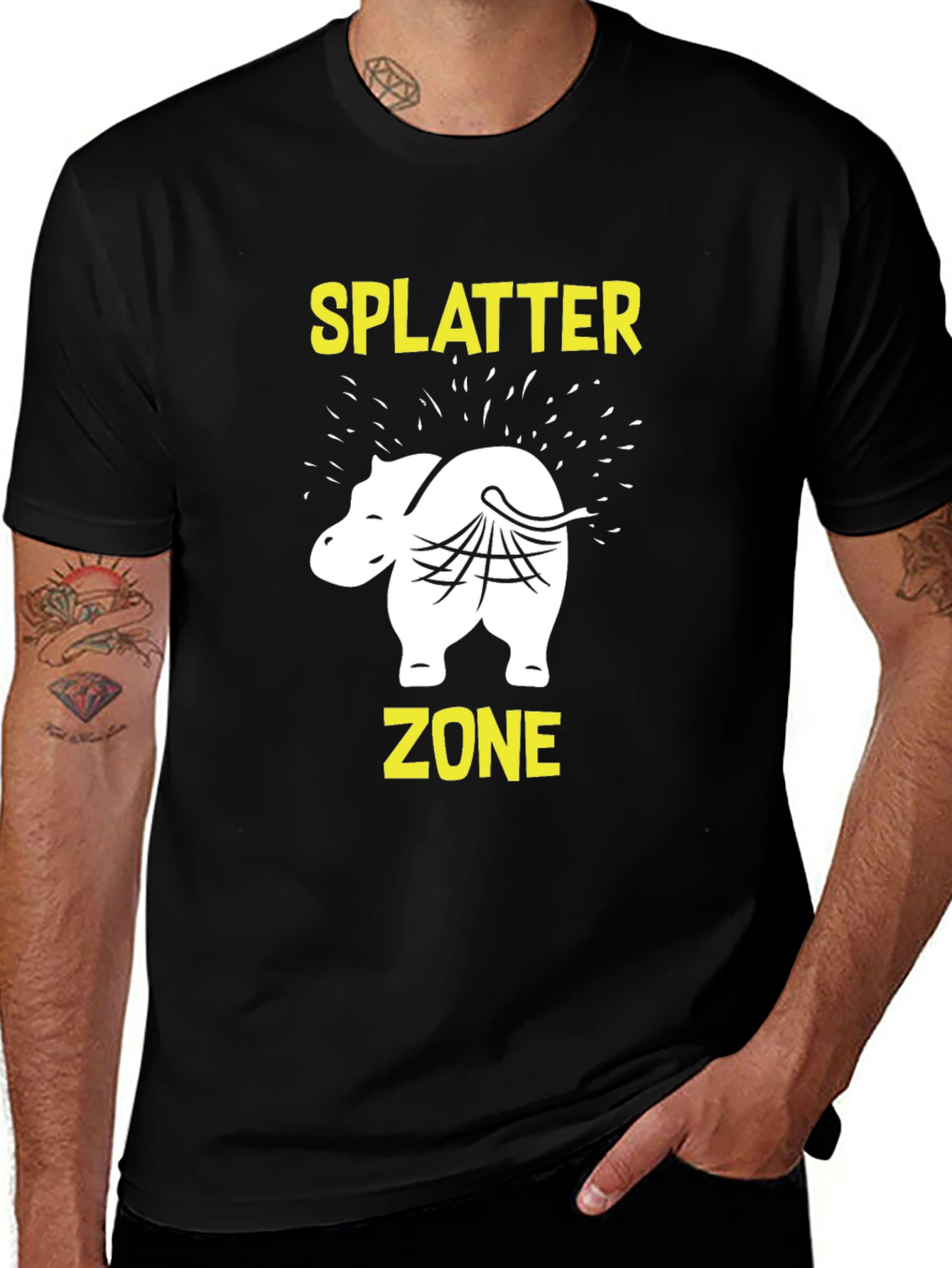 Variant 7 of Splatter Zone T-Shirt - Funny Animal Graphic Tee