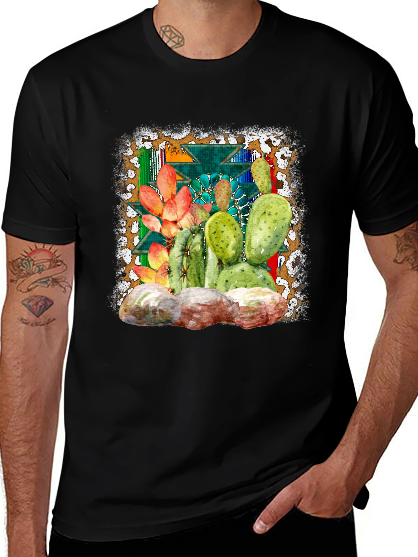 Variant 23 of Cactus Graphic Tee - Desert Style T-Shirt
