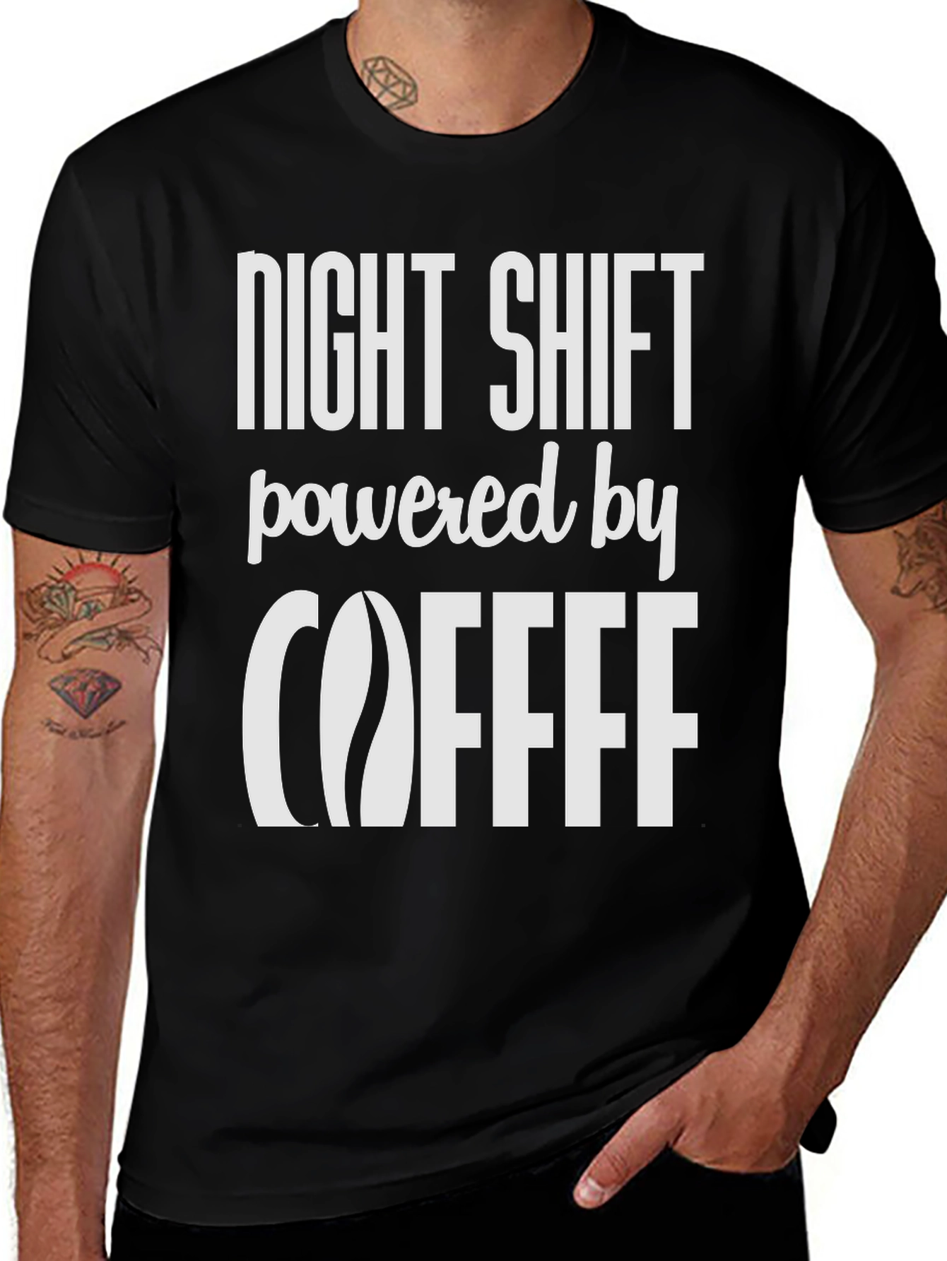 Variant 30 of Night Shift Powered By Coffee T-Shirt