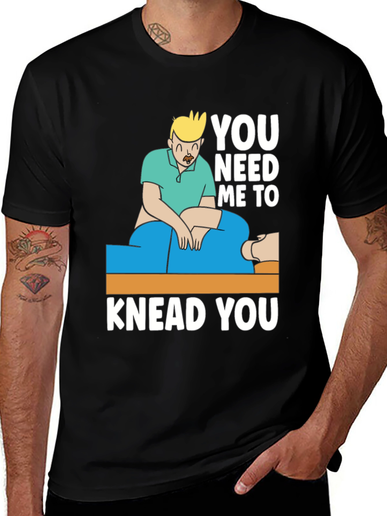 Variant 20 of Massage Therapist Humor T-Shirt - Knead You
