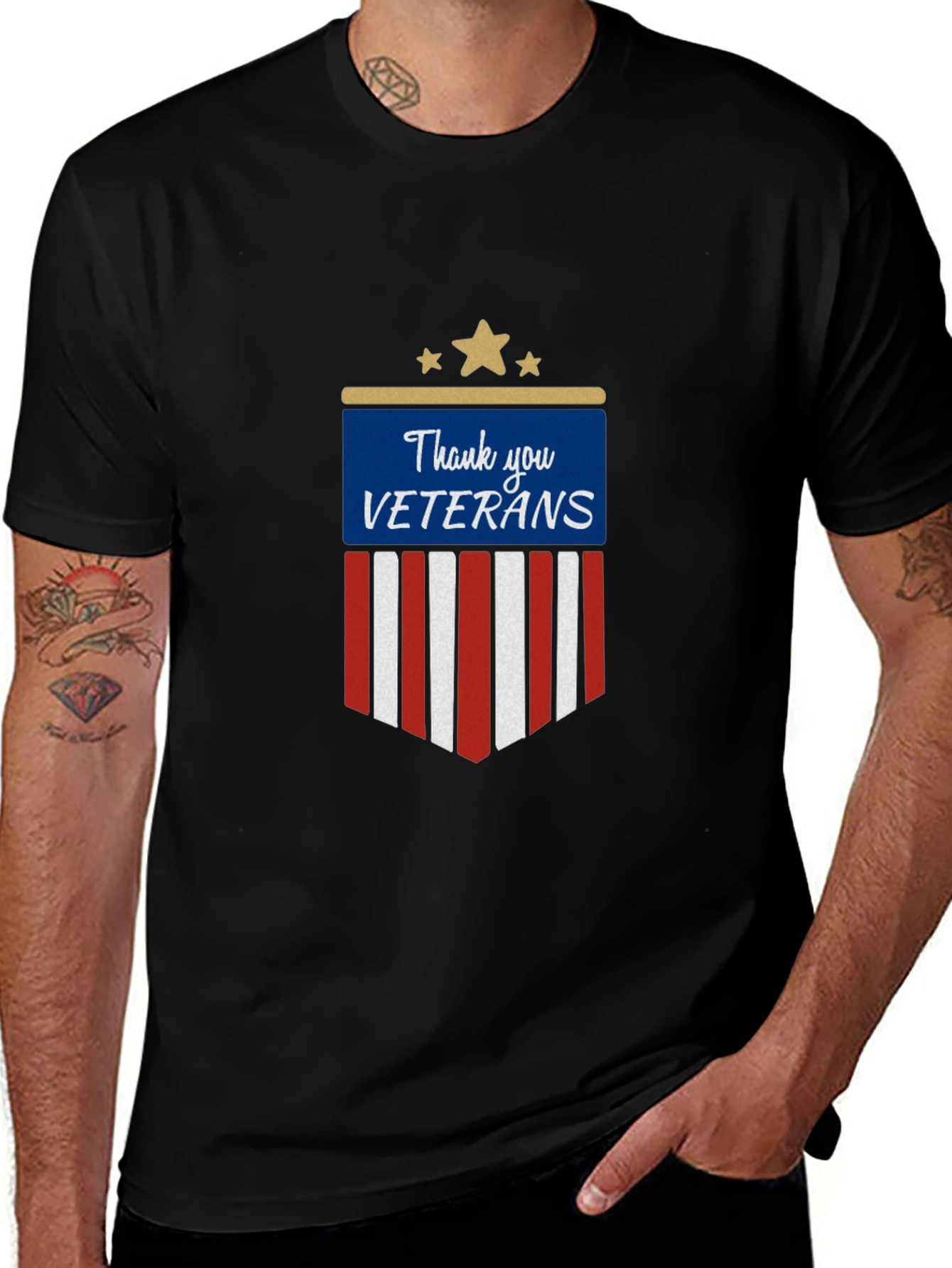 Variant 8 of Thank You Veterans Graphic T-Shirt