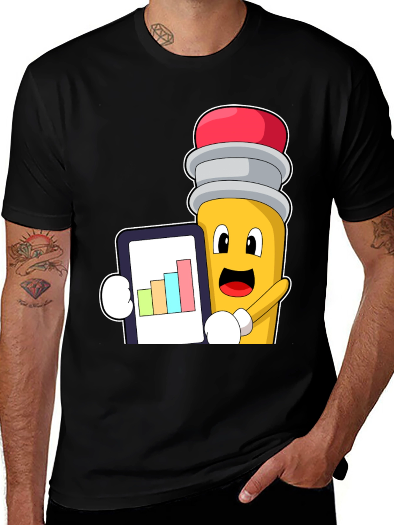 Variant 12 of Pencil Pal Black T-Shirt