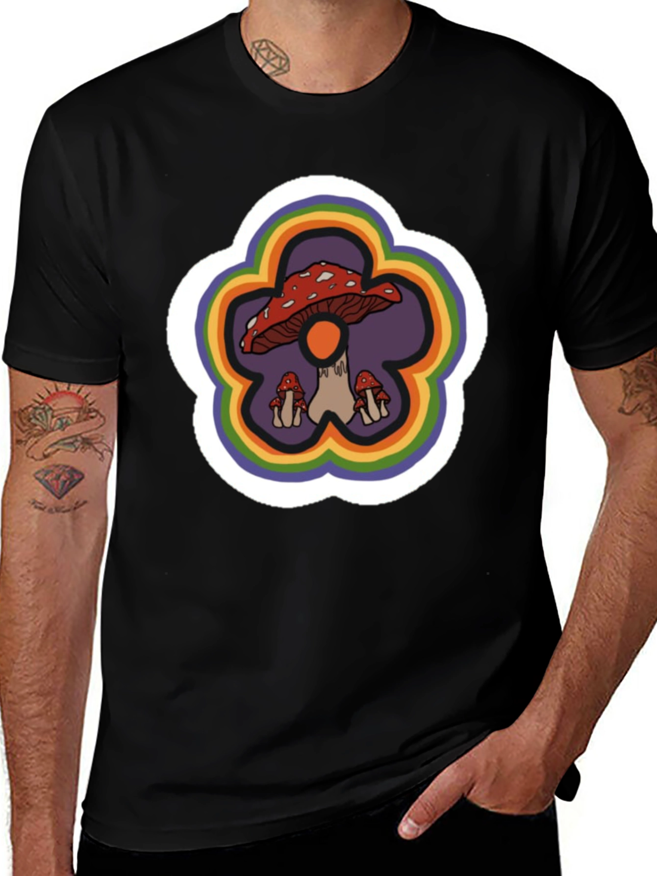Variant 12 of Retro Mushroom Graphic Tee