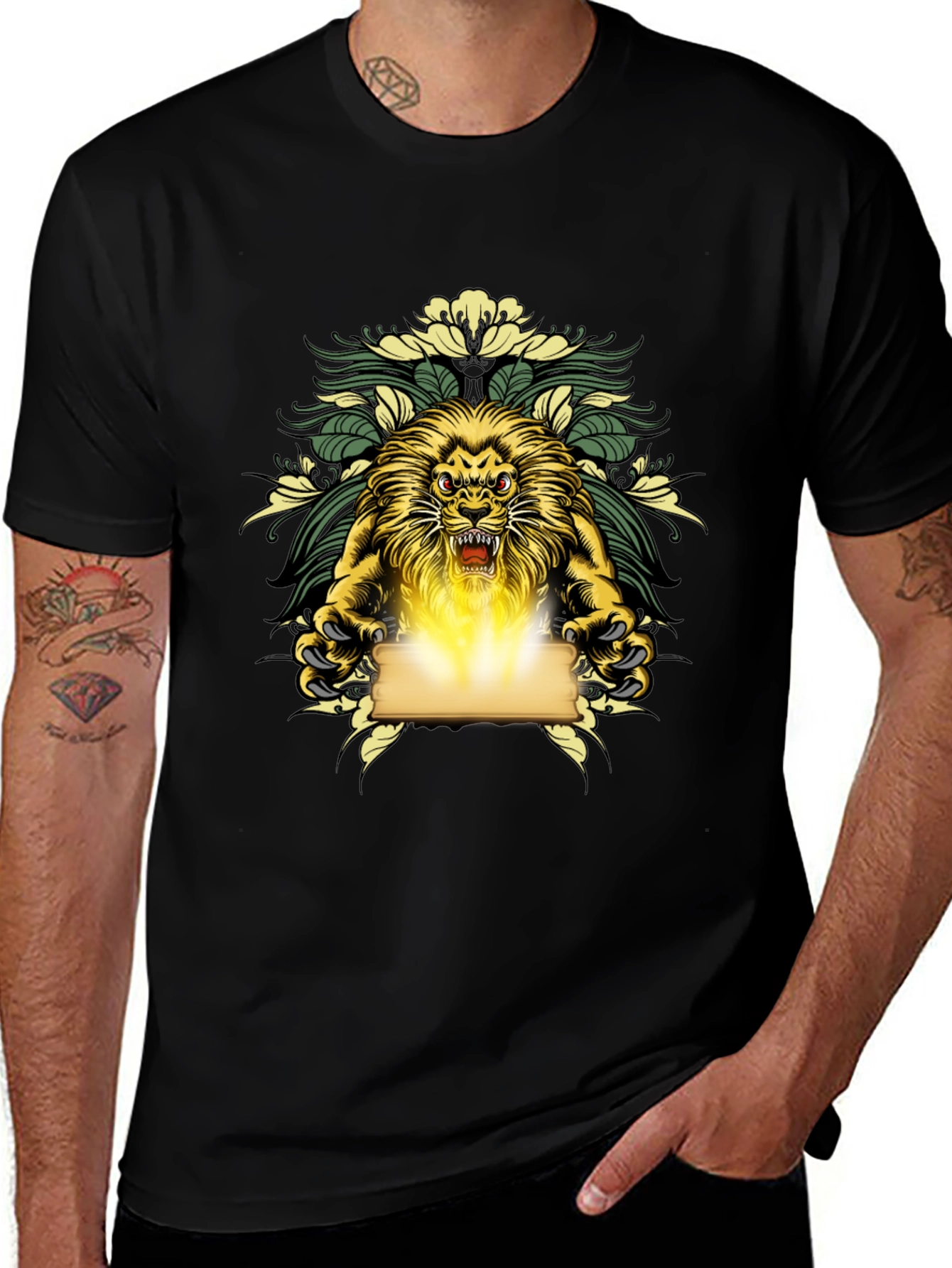 Variant 29 of Lion King Graphic Print Black T-Shirt