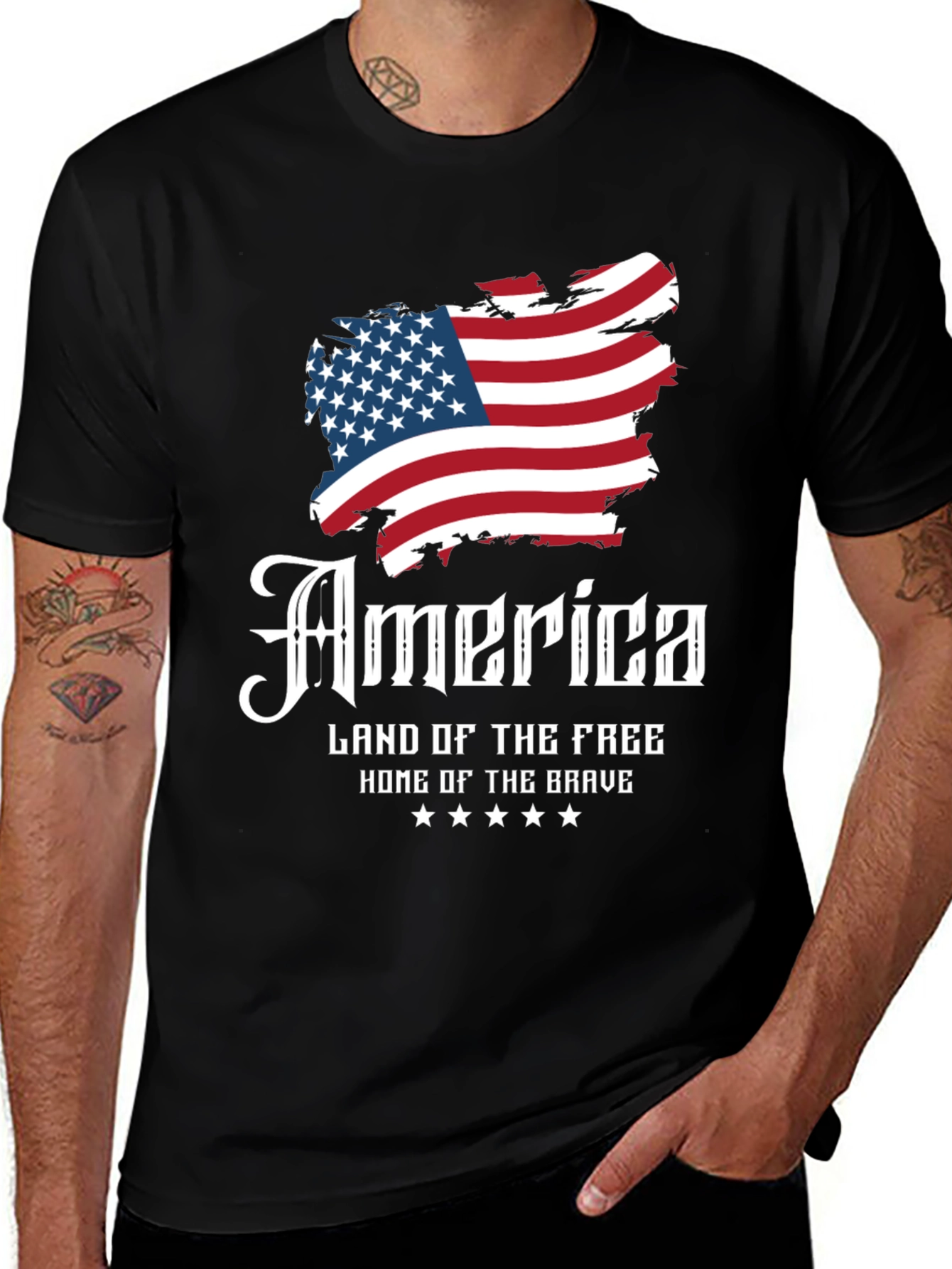 Variant 15 of Patriotic America Land of the Free Graphic T-Shirt