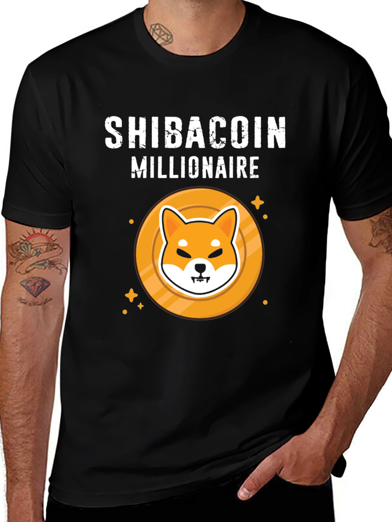 Shibacoin Millionaire Black Graphic Tee
