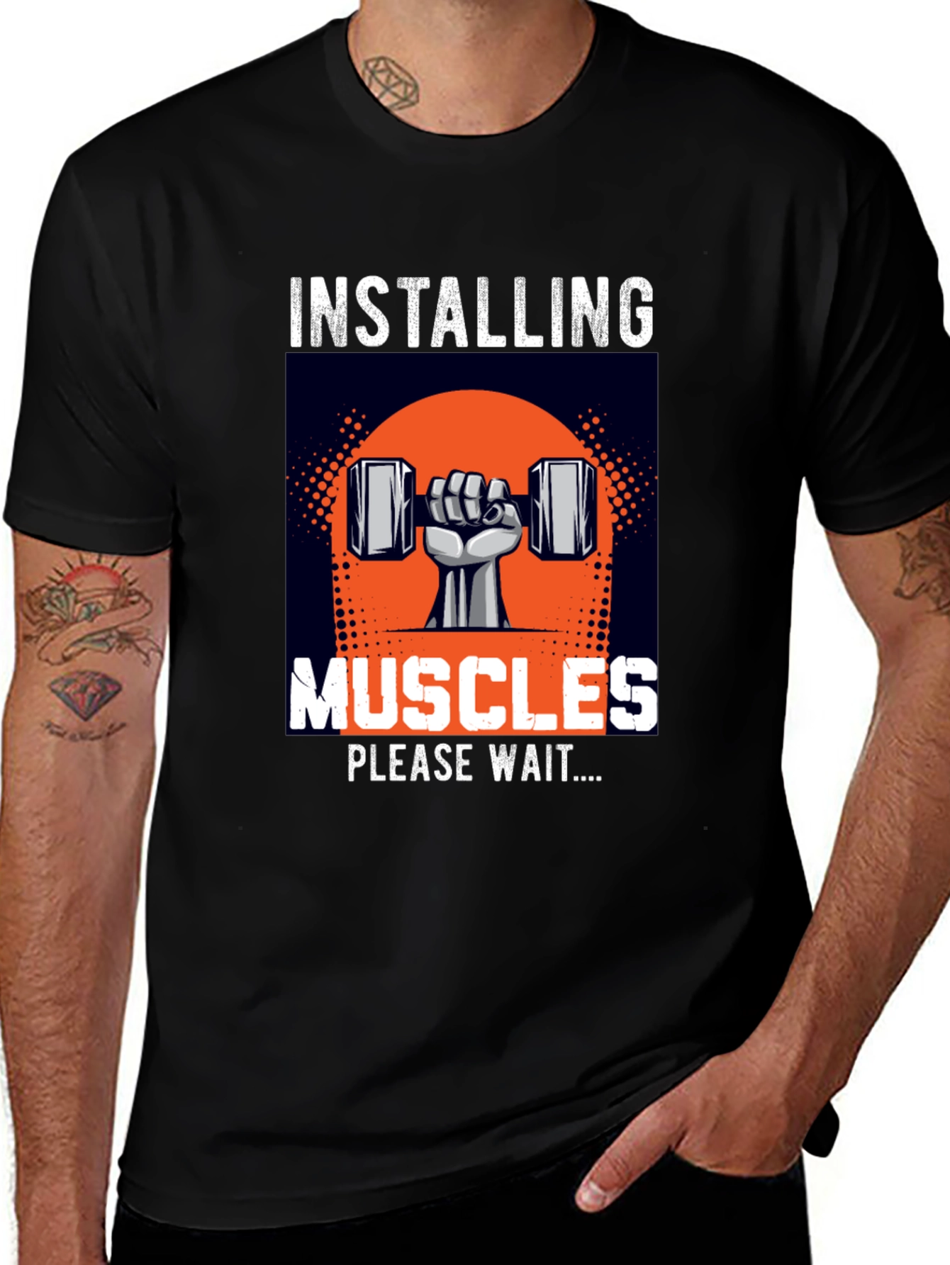 Variant 17 of Installing Muscles Graphic Tee - Gym & Workout Shirt