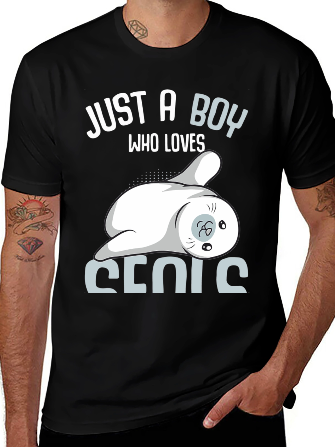 Variant 13 of Just a Boy Who Loves Seals T-Shirt