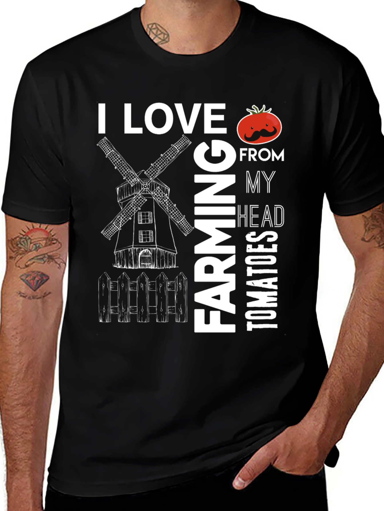 Variant 29 of I Love Farming Tomatoes T-Shirt - Novelty Graphic Tee